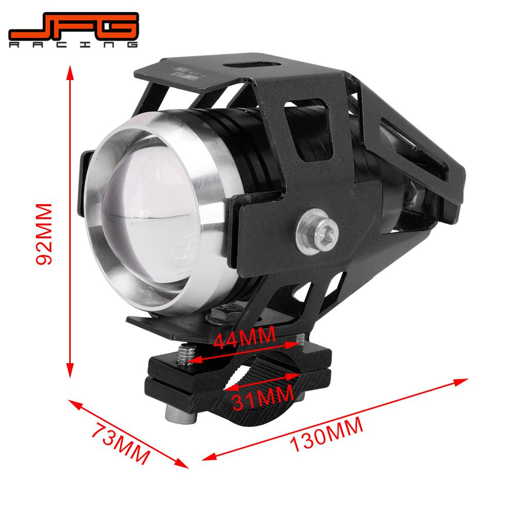 Faro LED auxiliar para motocicleta, Luz antiniebla DE TRABAJO, 12V, 125W, 3000LMW, U5, DRL, Dirt Street Bike