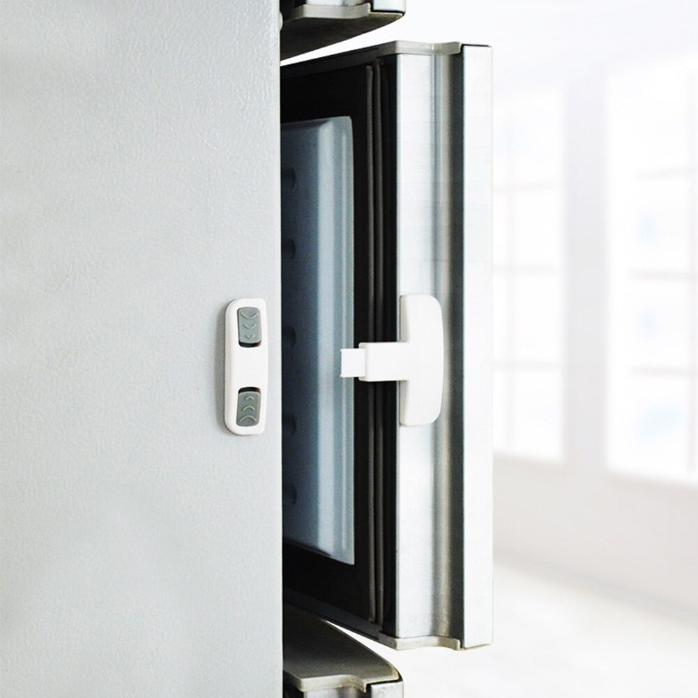 Kind Safty Beschermende Koelkast Sleutel Venster Restrictor Koelkast Lock Beveiliging Kids Vriezer Deur Terug Lijm Kast Installeren