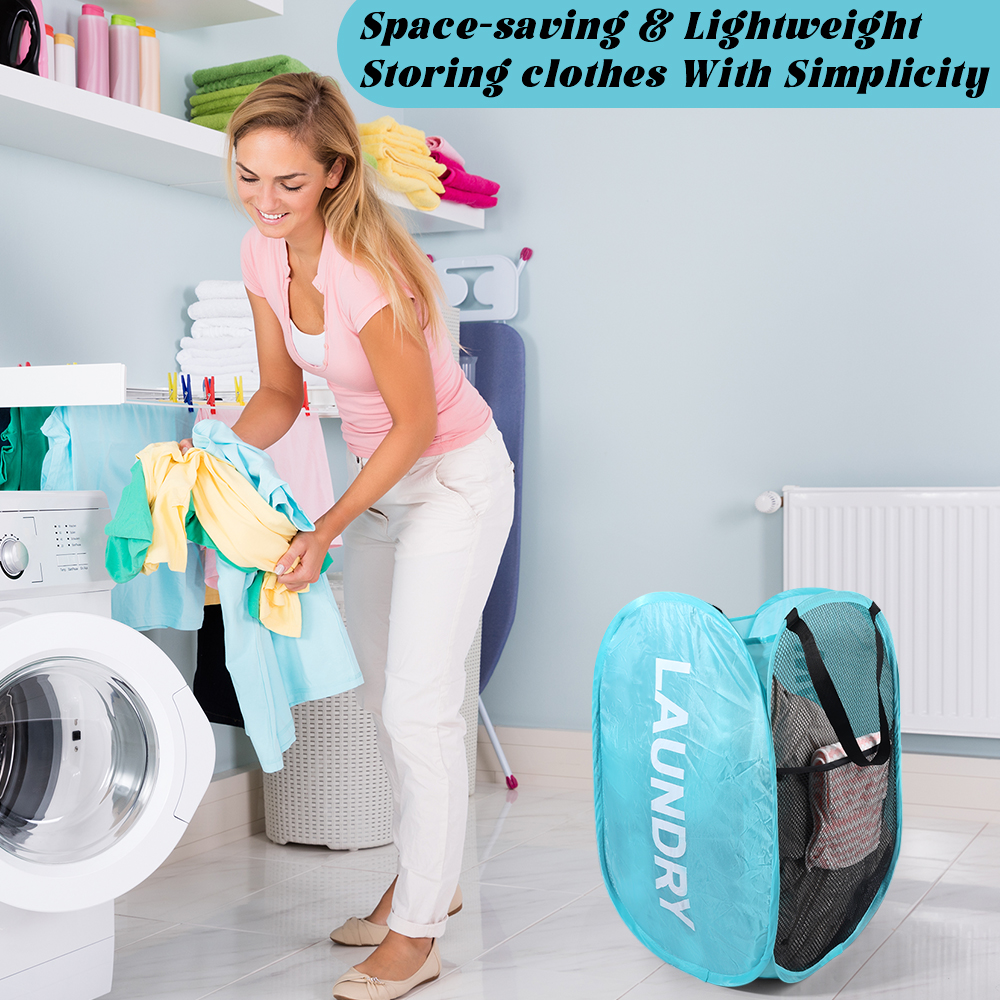 Panier à linge pliant et respirant, organisateur de linge , grande capacité, sac de rangement en filet pour jouets de lavage, accessoires de salle de bains à la