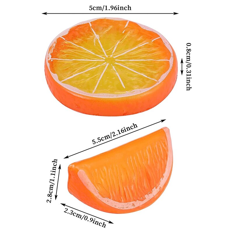 42 Pieces Artificial Lemon Slices Lemon Blocks Wedge Simulation Lemon Slice Lifelike Fruit Model For Home Decorations