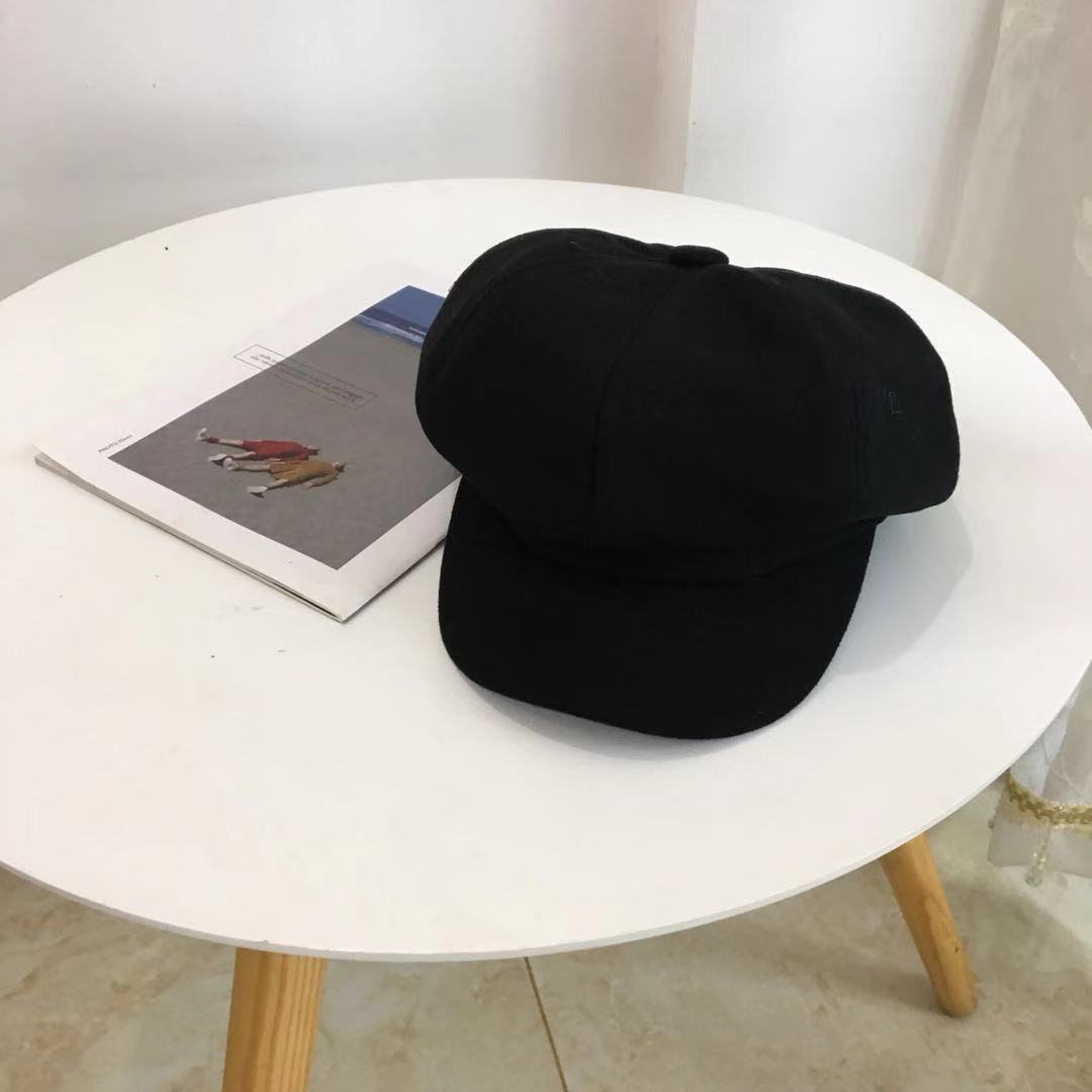 Béret Vintage pour garçon, casquette octogonale, chapeau de soleil, décontracté, à la , Style coréen, accessoires pour enfants,: Black