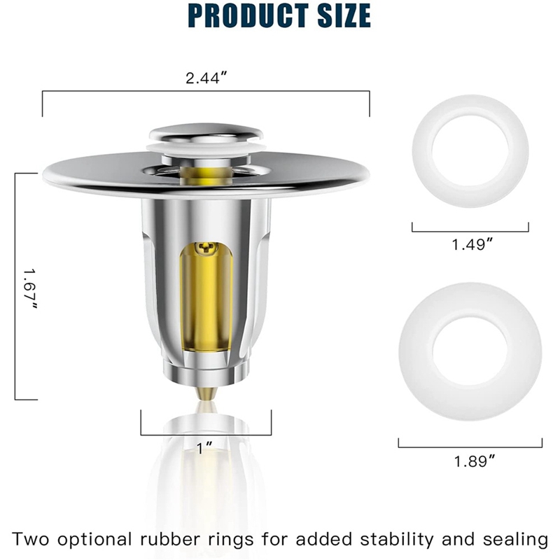 Badkamer Gootsteen Stop Core Push Type Wastafel-Up Afvoer Filter Bad Converter Gootsteen Zeef Plug