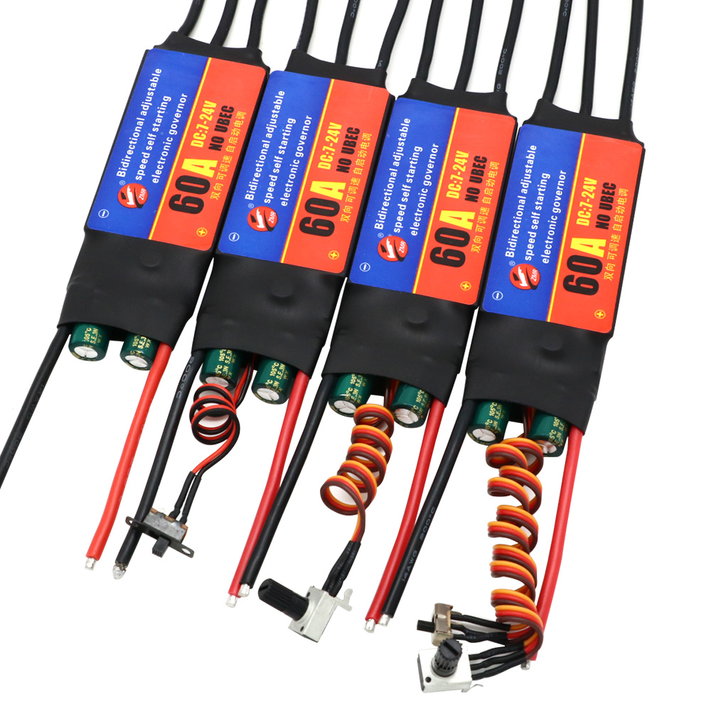 ZMR 2-6S 30A 60A ESC controlador de velocidad de regulación eléctrica sin escobillas de arranque automático bidireccional ESC para herramientas de bricolaje