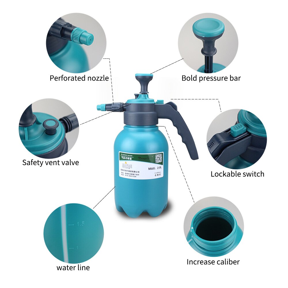 2L Adjustable Hand Pressure Trigger Sprayer Bottle Garden Spray Bottle Plant Irrigation Watering Can Sprayer