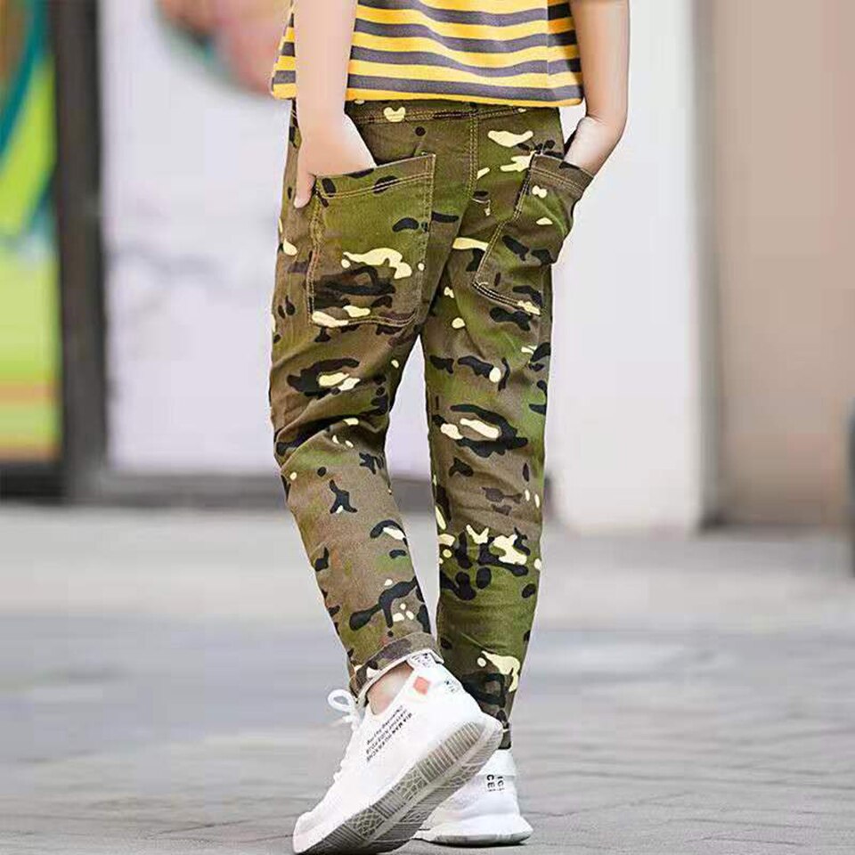 Di modo Nuovi Bambini di Autunno Del Bambino del Ragazzo Casual Pantaloni Del Fumetto Stampato Vestiti Dei Bambini Elastico In Vita Pantaloni di Età Per 4 6 8 10 12 13