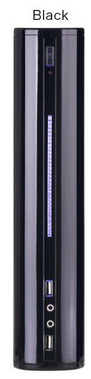 Realan Zilver En Zwarte Horizontale Micro Atx Computer Case 2007 C, verticale Mini Itx Case Micro Atx Desktop Pc Case Met Power: Black