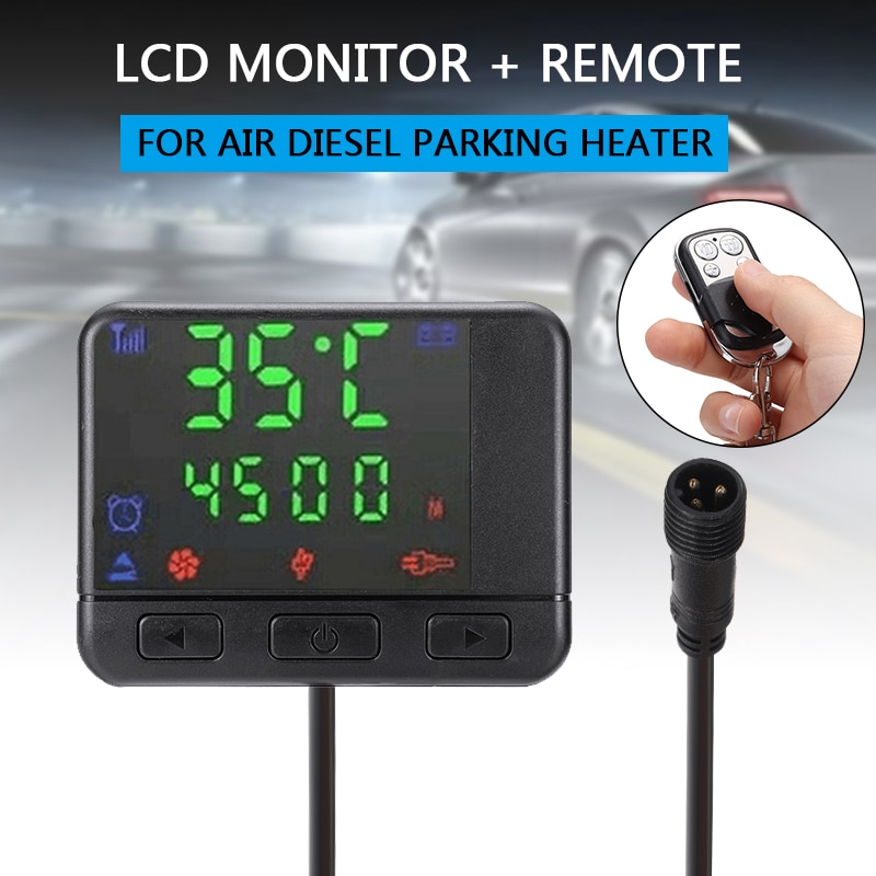Universal LCD Monitor Parking Heater Digital Switch Car Heating Device Controller Switch+Remote Control For Car Track Air Heater