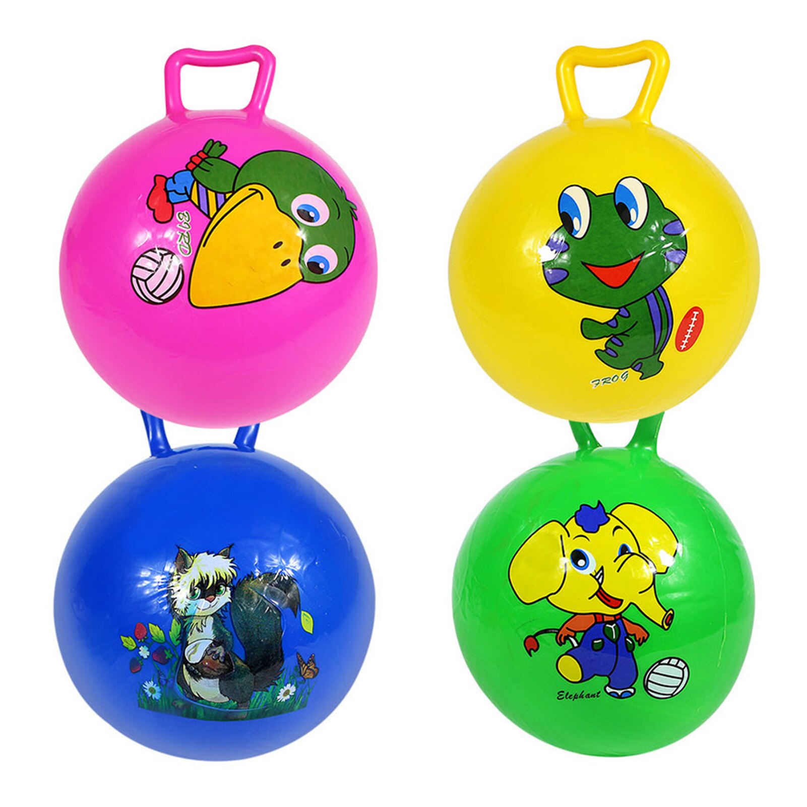 Coördinatie Party Opblaasbare Bal Balanceren Strand Kids Speelgoed Sport Cartoon Patroon Been Sterkte Willekeurige Kleur Met Handvat Bounce