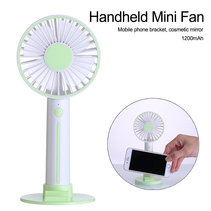 Outdoor Travel Foldable Hand Fans Battery Operated Rechargeable Handheld Mini Fan Electric Personal Fans Hand Bar Desktop Fan