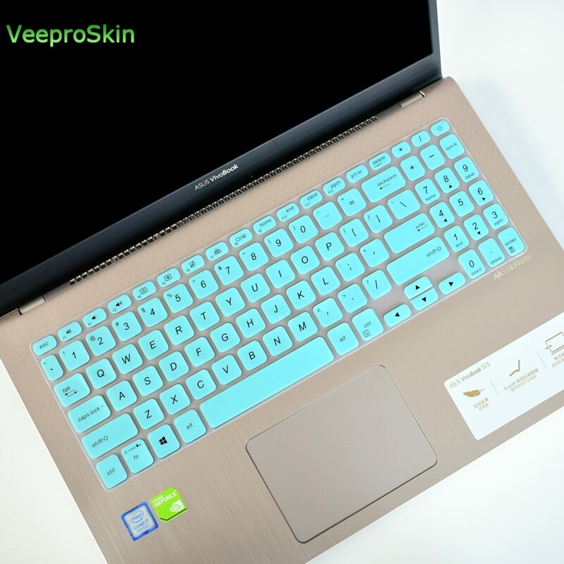Keyboard Cover Skin For Asus Vivobook 15 x512ub X512FJ X212FL X512FB X515FA X512F X512DA X512UF X512UA x512fb 15.6 inch: whiteblue
