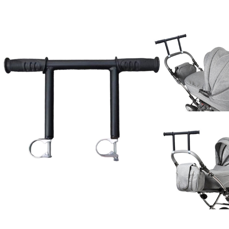 Kinderwagen met dubbele buis, verlengstang voor comfortabel duwen, eenvoudige installatie