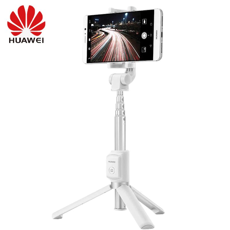 Huawei  af15/cf15 pro bluetooth selfie stick stativ bærbar trådløs fjernbetjening zoomkontrol håndholdt monopod til ios android telefon: Huawei  af15 hvid