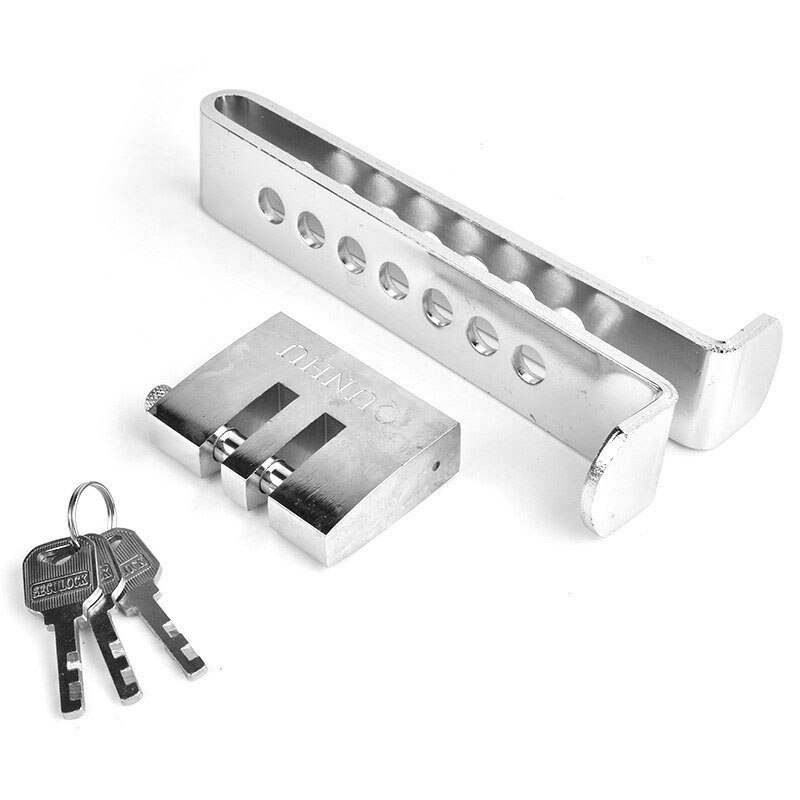 Car Clutch Lock Universal Auto Brake Pedal Lock Throttle Accelerator Security Steel Stainless Anti-Theft Tool Pedal Lock