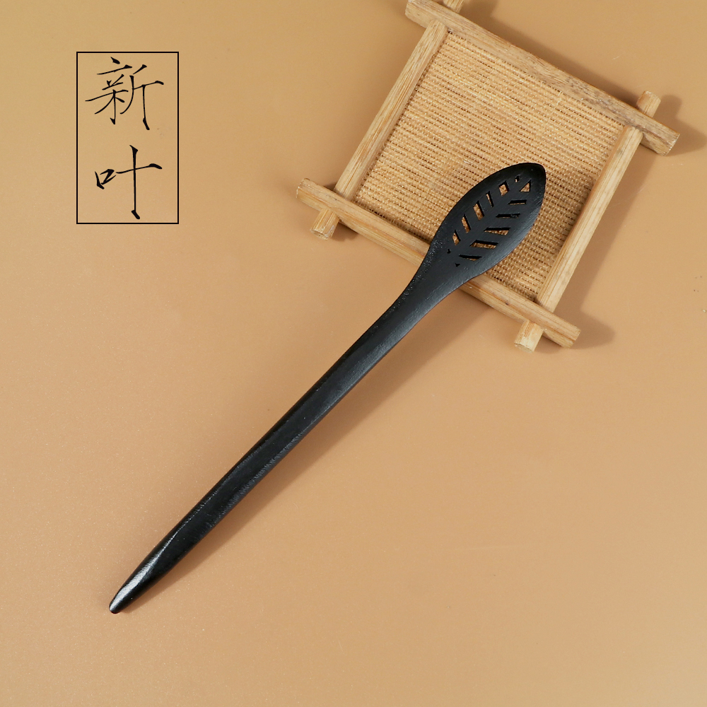 Horquilla de madera clásica y para mujer y niña, horquilla para el pelo sencilla china, palillos tradicionales, tenedor para el pelo, accesorios para la cabeza: Verde