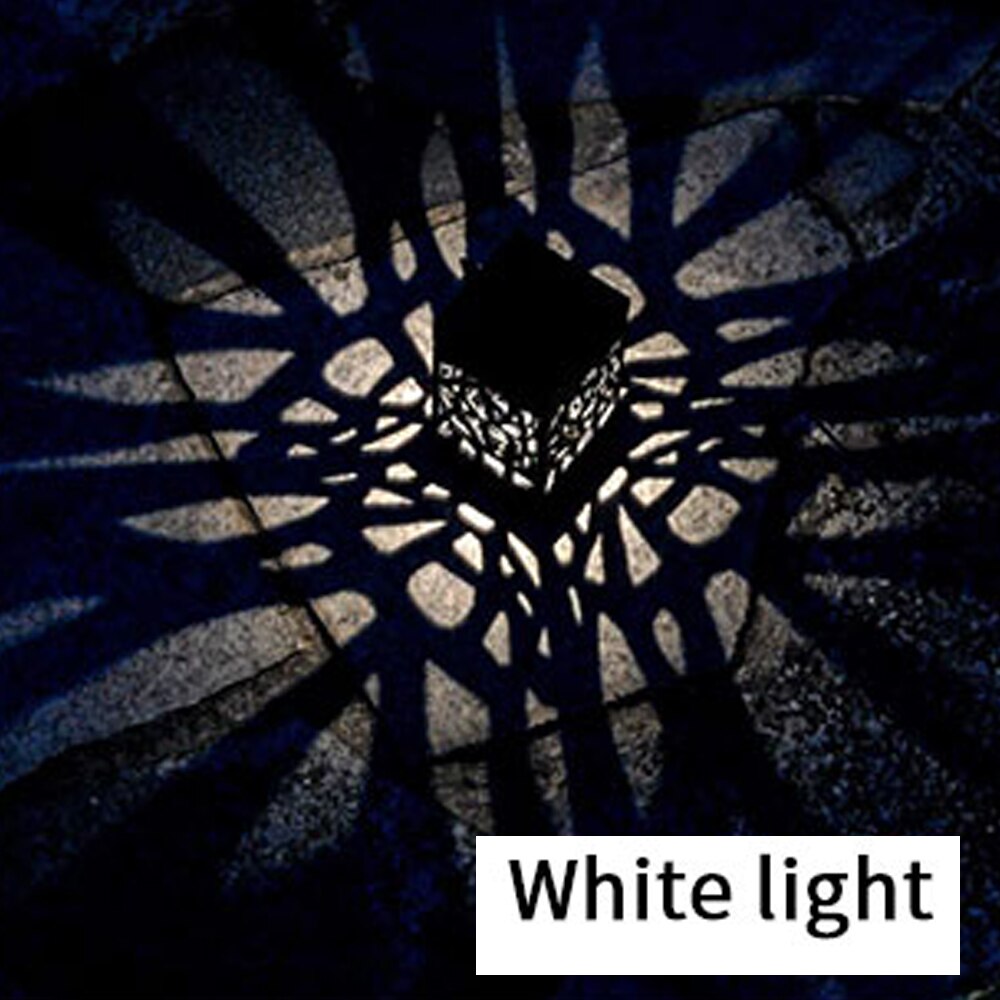 4/8Stck LED Solar- Licht Rasen Lampe Platten Edelstahl Sensor Sonnenlicht Wasserdichte Begraben Licht Garten Weg Lampe dekoration: Weiß