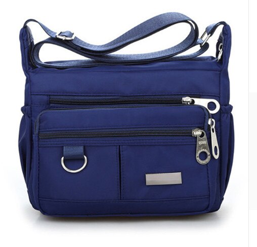 Vrouwen Tas Nylon Waterdichte Messenger Bags Voor Lady Crossbody Schoudertas Toevallige Handtassen: Marineblauw