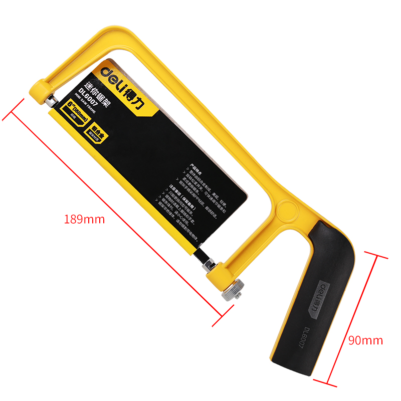 Deli 6 pollici Mini sega manico antiscivolo Hack Saw Carpenter strumenti per la lavorazione del legno 65Mn sega a mano in acciaio per il taglio di utensili manuali in legno
