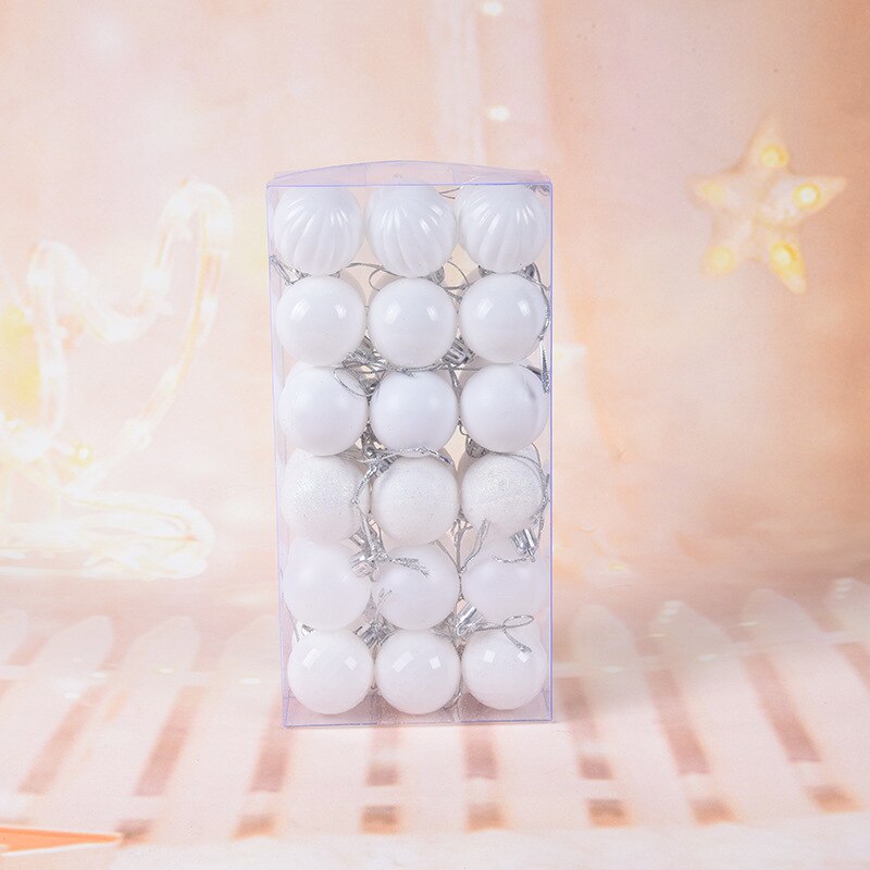 36 Pcs Gold Pink Champagne Red Metallic Christmas Balls Decor Christmas Tree Balls Xmas Decor For Home Year Balls