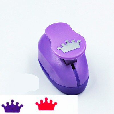 Pappersstansmaskin fjäril 1.5cm gör-det-själv-skärare skär eva skummaskin hålhantverk cirkelstansare scrapbooking skolverktyg för barn: Krona