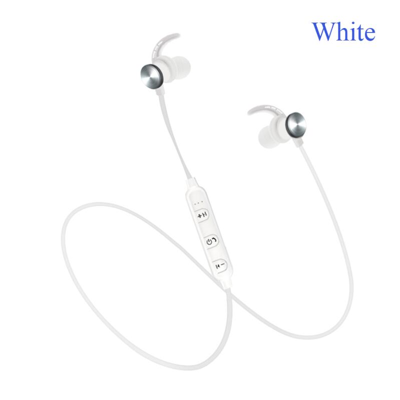 Je Eerste Sport Bluetooth Oortelefoon Draadloze Hoofdtelefoon Handsfree Headset Bluetooth Met Microfoon Auricular Voor Telefoon Xiaomi: White