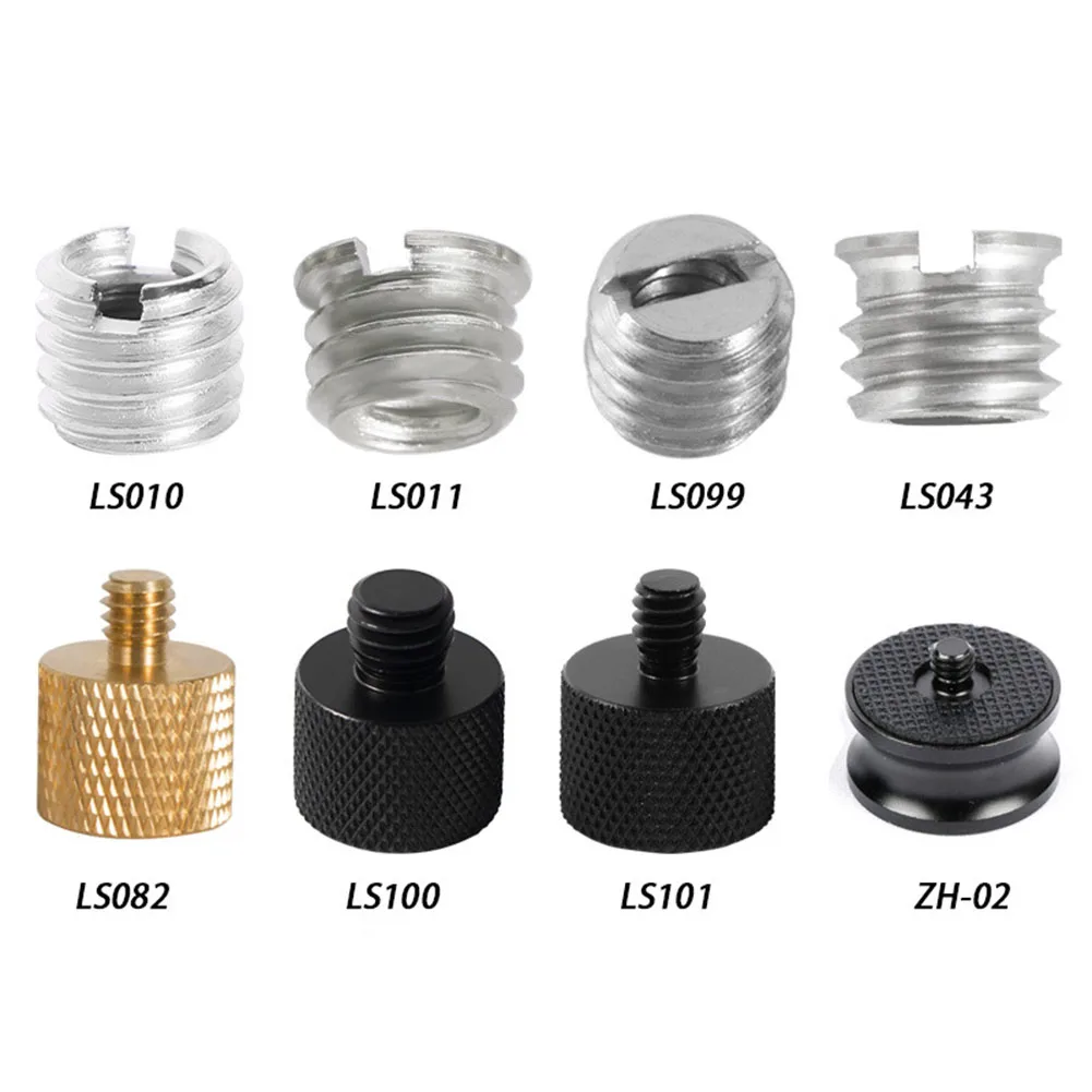 1/4 3/8 To 5/8 Female Male Threaded Screws Mount Adapters Tripod Camera Studio Threaded Screw Mount Adapters LS082 For Tripods