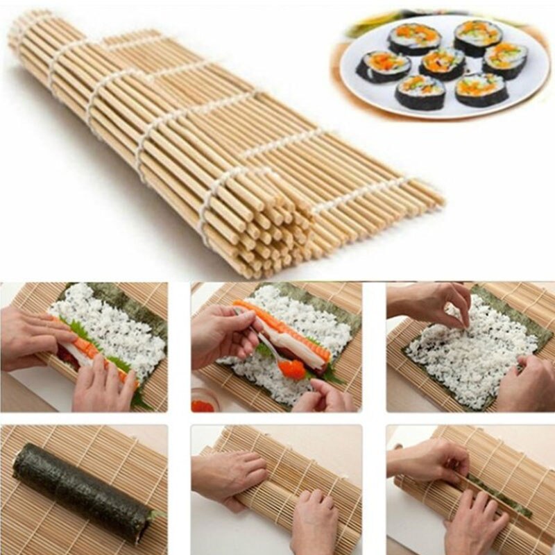 Cortina de sushi/cortina de rolo de sushi/cortina de bambu/ferramentas para fazer sushi rolo esteira fabricantes sushi ferramentas de cozinha