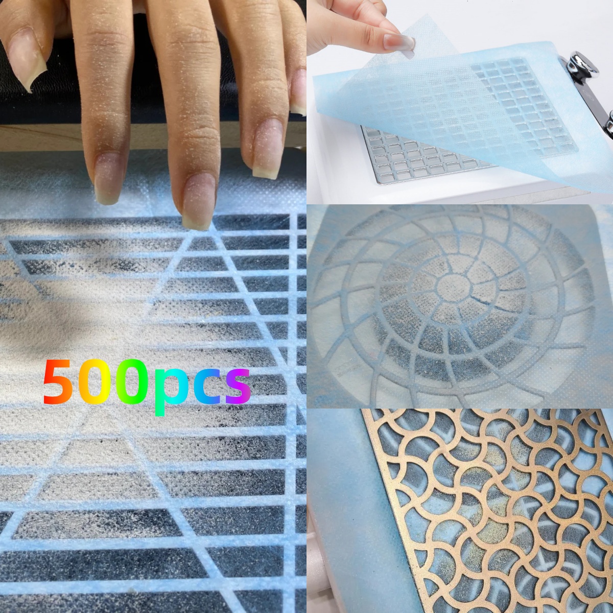 100/300/500 pièces collecteur d'aspirateur pour ongles papier filtre anti-poussière remplacer les ongles aspirateur propre filtre papier outils pour ongles sans poussière * ^