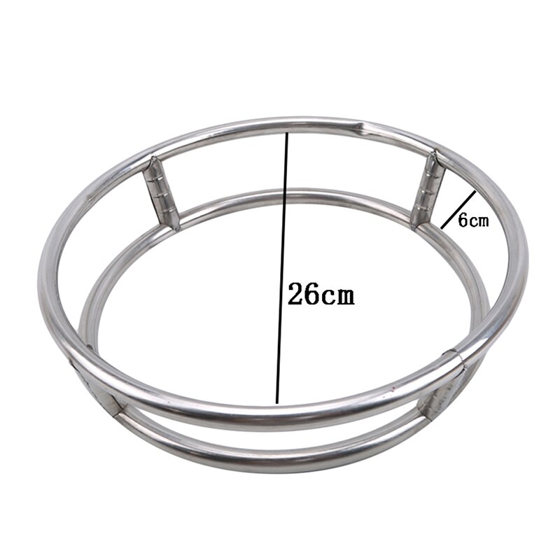 Rejilla para Wok grande y gruesa, estante redondo de acero inoxidable para el hogar, doble aislamiento, antiescaldado, herramientas de cocina: medium