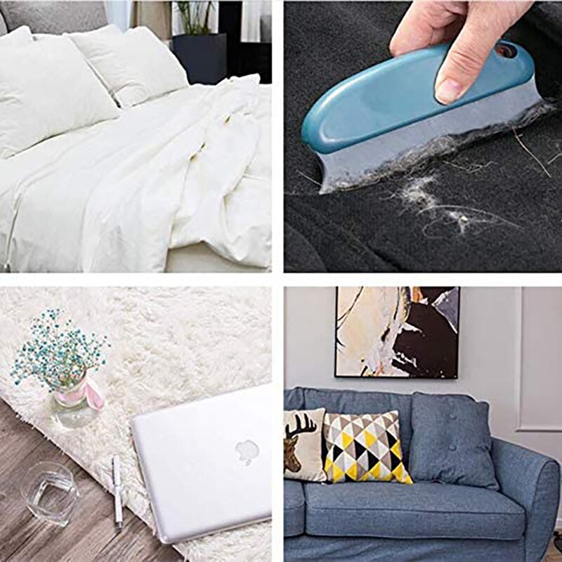 Benepaw sikker blød kæledyrshårfjerner børste til rengøring af tæpper sofaer møbler bilinteriør hund kat hår bærbar