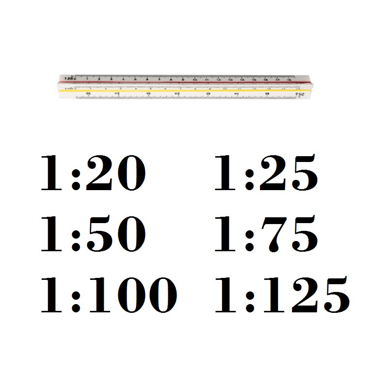 15cm Triangular Architect Scale Ruler Three-sided Ruler Used by Architects: Small scale