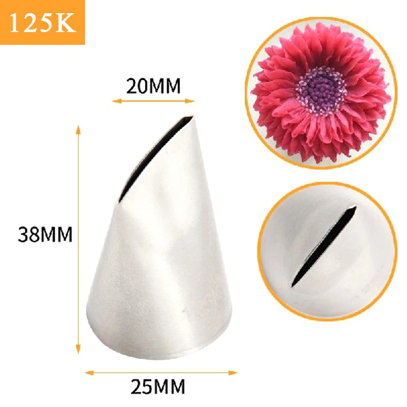 # Bicos de pétalas de rosa 124k 125k 126k, bico de pastelaria, fondant, decoração de bolo, confeitaria, dicas de confeiteiro, ferramenta de cozimento: Chocolate