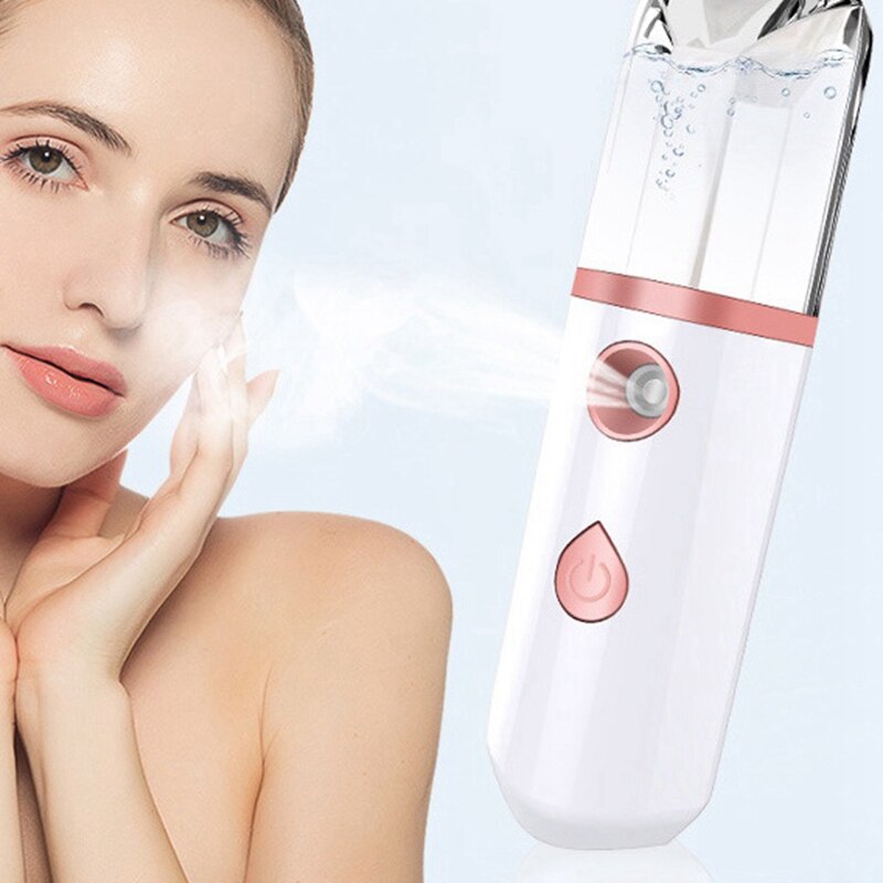 Mini Portable Humidifier Facial Vaporizer Sprayer,USB Chargeable Face Moisturizer Humidifier Anti-Aging Beauty Tools