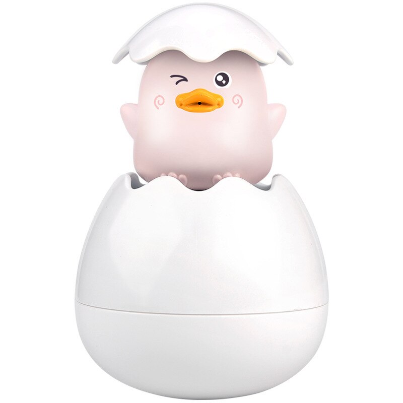 Baby Bath Toy Water Spouting Small Yellow Duck Rain Egg Shower Bath Egg Shell Infant Douyin Celebrity Style Water Toys: Pink Duck  Colorful Box 