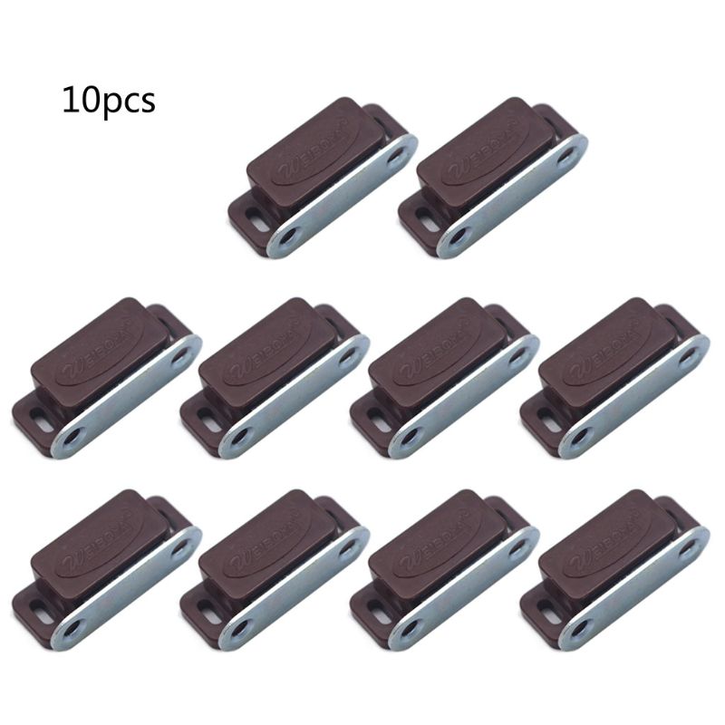 Mini pestillo magnético de plástico para pestillo de puerta, pestillo de plástico para pestillo de puerta, herrajes para amortiguador para mobiliario de cocina, 10 Uds.