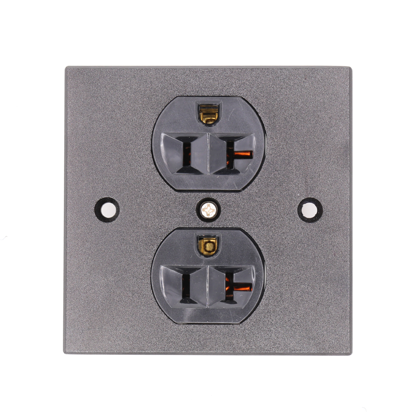 High performance 1x US AC Power Receptacle Wall Outlet Red Copper Socket HIFI Duplex Plate