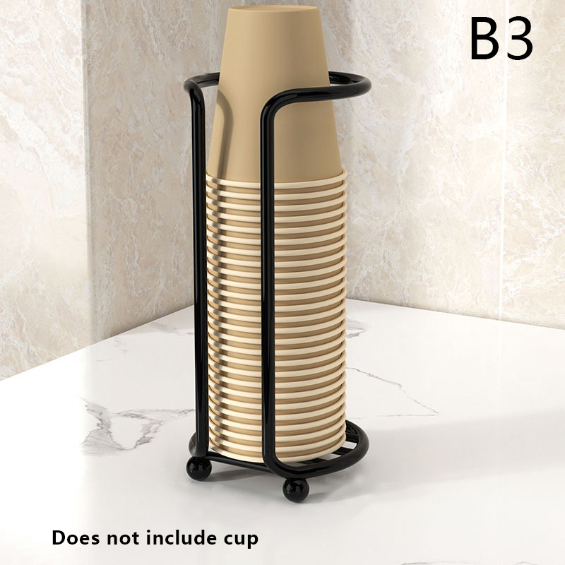 Kitchen Paper Cup Holder Disposables Cups Picker Multifunctional Desktop Cup Storage Rack Household Coffee Cup Holder For Home: Yellow