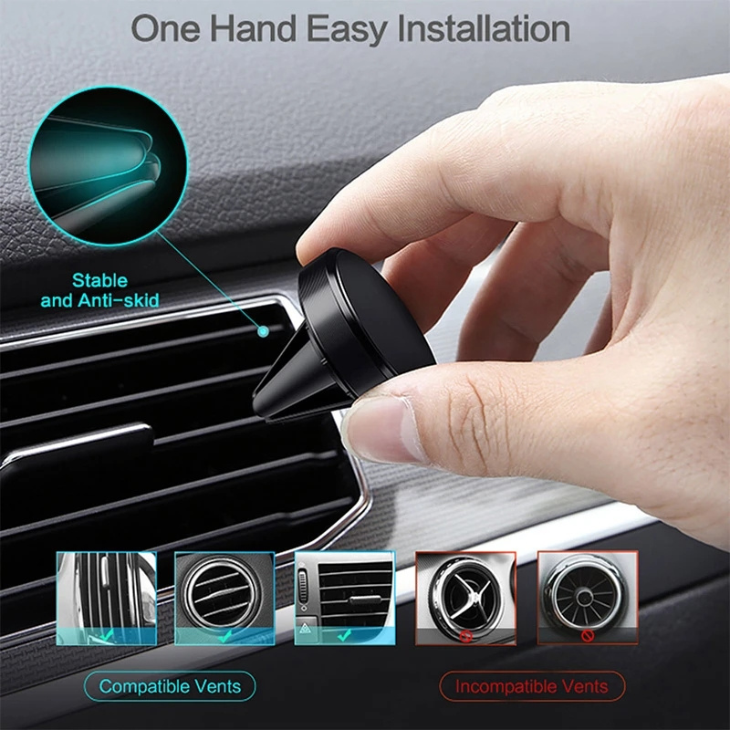 Magnetyczny uchwyt na telefon samochodowy do uchwytu airvent Smartphone uchwyt na telefon komórkowy GPS wsparcie w samochodzie dla iPhone Xiaomi Mi Samsung LG