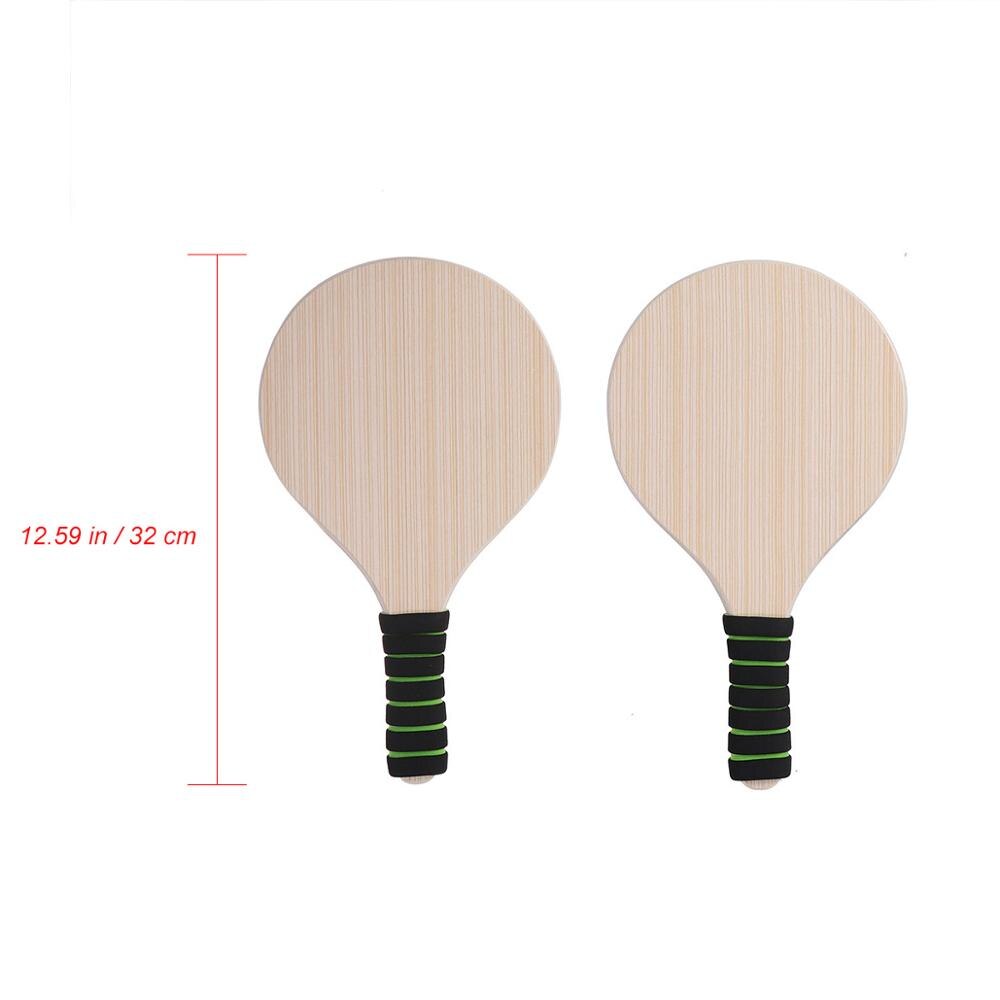 Fun Strand Paddle Bal Game Badminton Tennis Pingpong Strand Cricket Hout Racket Peddels Set Outdoor Racket Spel Voor Volwassenen Kids