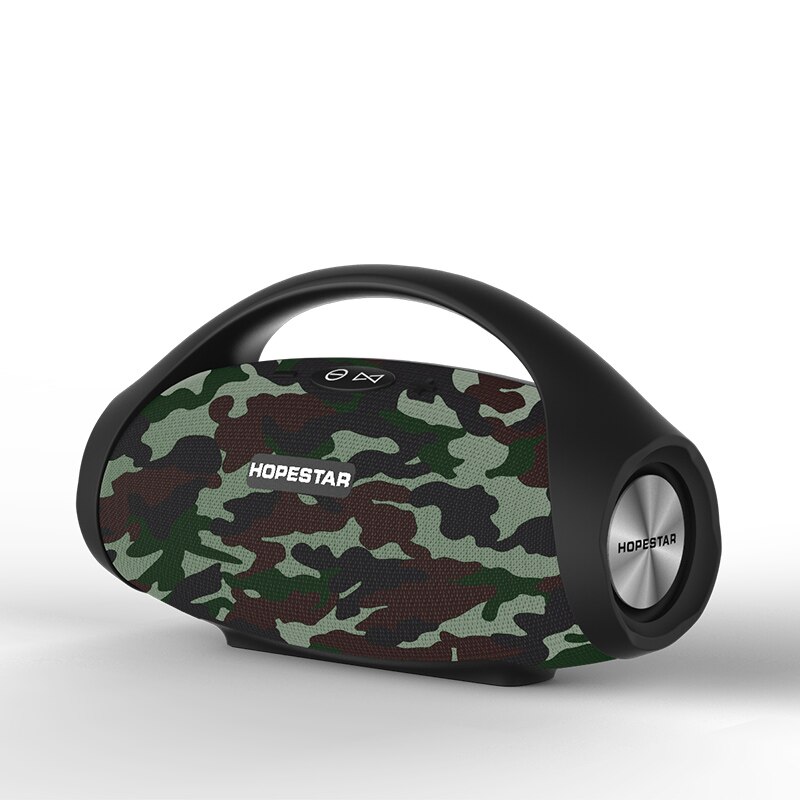HOPESTAR-H32 Portable bluetooth speaker wireless outdoor waterproof IPX6 mini speakers big power 10W Column boombox music FM TF: Camouflage