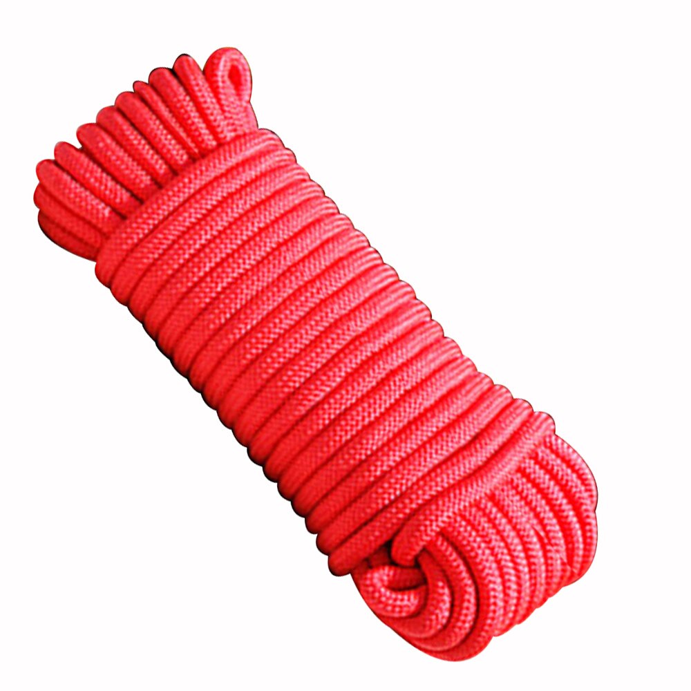 Corde de Parachute Dia 2 MM 50 100 mètres, corde de tente pour randonnée Camping corde à linge Bracelet bricolage: Rouge / 100M