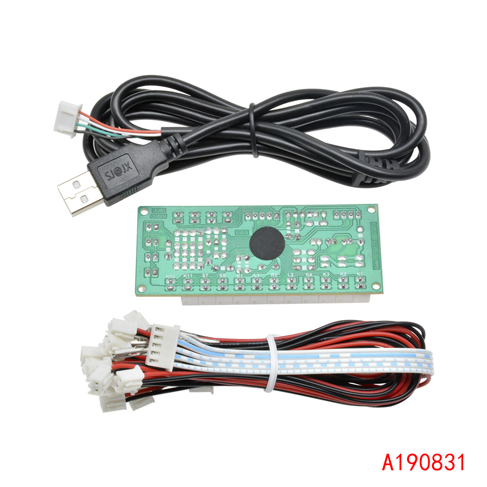 FAI DA TE Zero Delay Arcade Encoder USB PC a Joystick Arcade Rocker Modulo di Controllo del Circuito per MAME 2Pin con Cavo di Pulsante