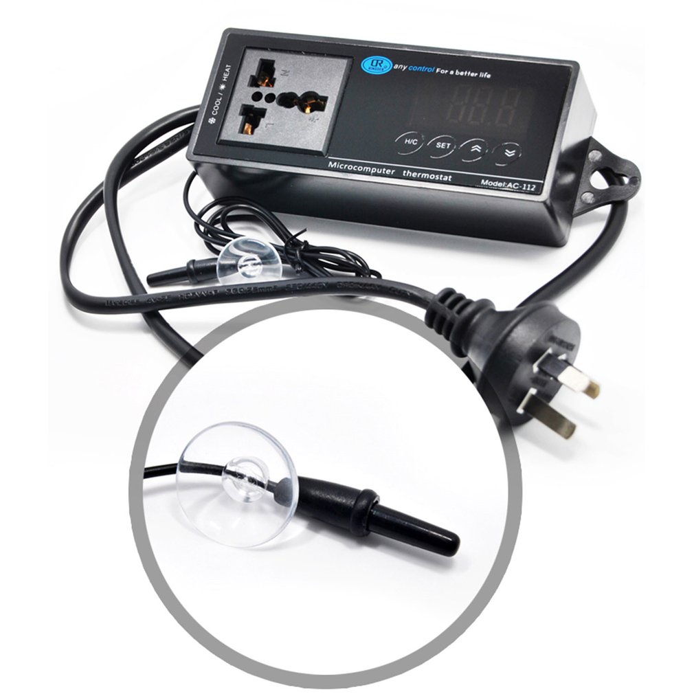 AC-112V Aquarium Reptile Temperature Controller Digital Display Intelligent Plug-in Thermostat Universal Socket Regulator: as show 4