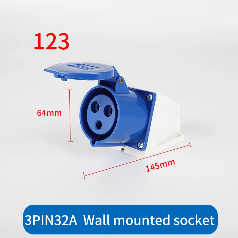 Industrial plug and socket waterproof connector 3P... – Grandado