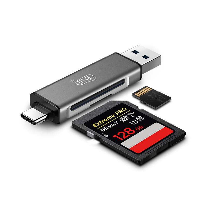 Kawau 3.0 Otg Kaartlezer Type C Usb Microusb Adapter Met Micro Sd-kaart/Sd-kaartsleuf C350 Geheugenkaart reader Voor Mobiele Telefoon