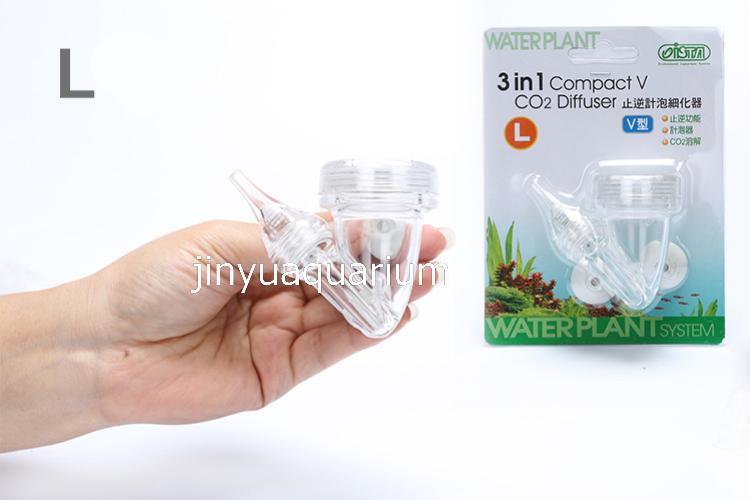 CO2 Diffuser Verstuiver Bubble Counter Terugslagklep Ista 3 In 1 Compact V Aquarium Water Plant Fish Tank: L size