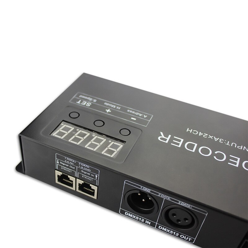 24 -kanaals dmx-decoder dmx 512 constante spanningsdecoder 24 ch cv pwm 3a x 24- kanaals