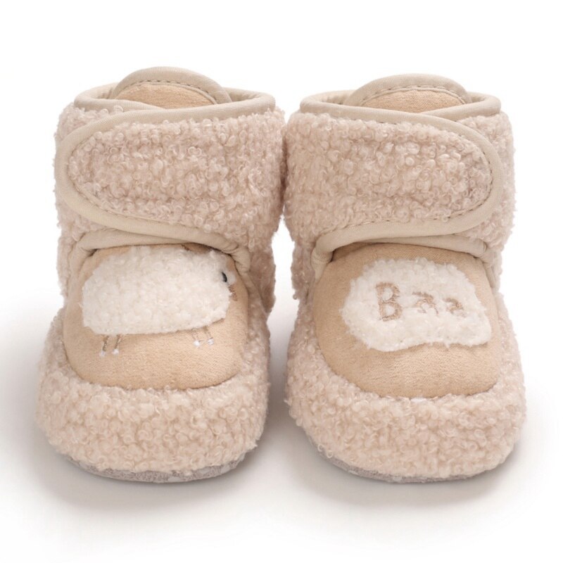 Newborn Baby Boots Winter First Walkers Velvet Baby Girls Shoes Super Cute Snow Warm Prewalkers Soft Sole No-slip Booties Booty: K / 0-6 Months