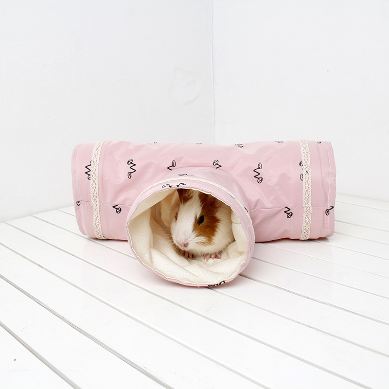 Tunnel cochon d'inde, Chinchilla, hérisson néerlandais, hamster, Cage, accessoires, Dragon barbu, petit Animal, jouet de lit pour animaux de compagnie: Gris clair