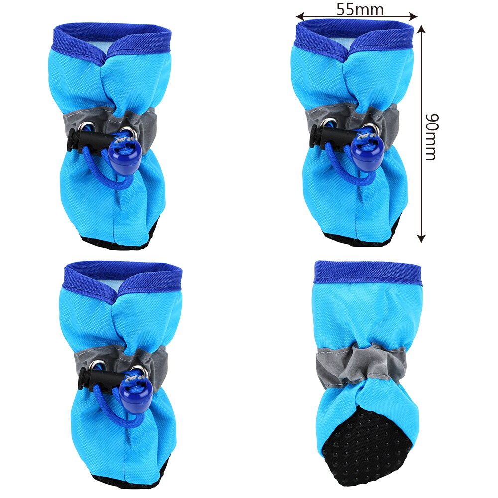 Anti-Slip 4 Stks/set Puppy Regen Snowboots Katten Schoeisel Huisdier Hond Schoenen Waterdichte Sokken Booties Licht