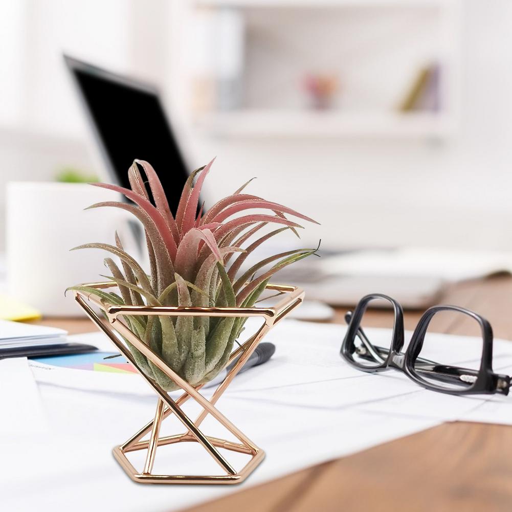 3 stk geometrisk blomsterstativ stander bregne plantestativ jern blomstervase unik jern blomsterstativ til sukkulent plante mini